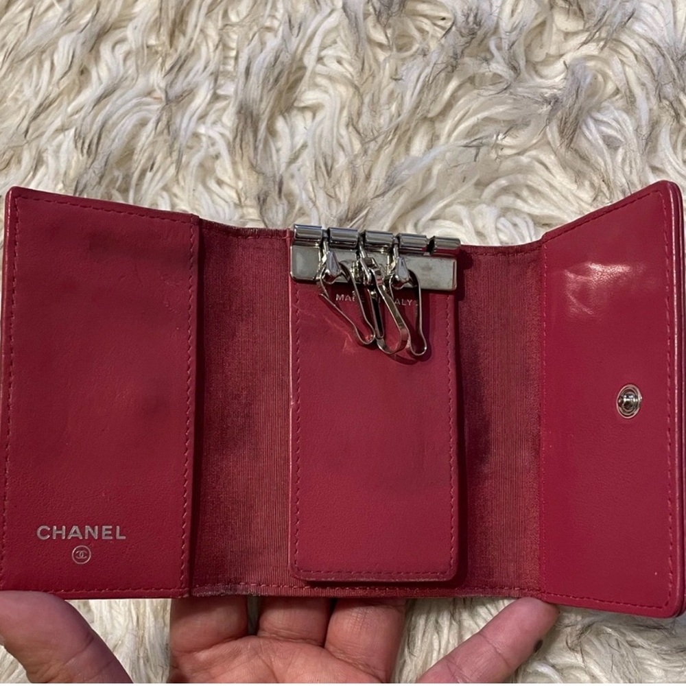Chanel Quilted Camellia Key Holder - Picture 11 of 13